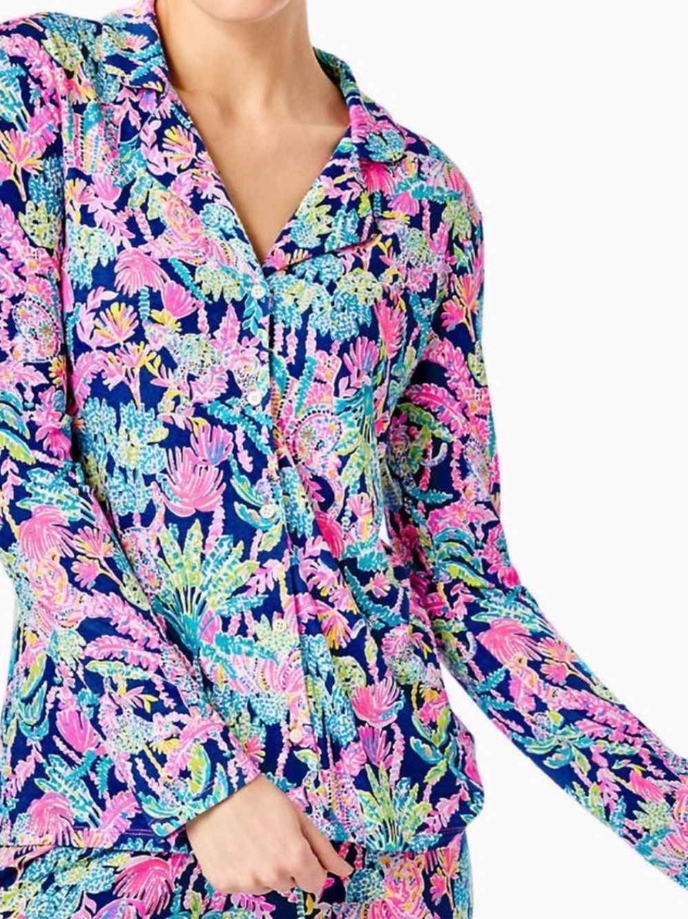 Lilly Pulitzer PJ button up shirt Sz XL